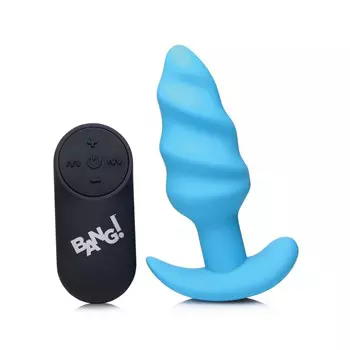 21X Vibrating Silicone Swirl Butt Plug